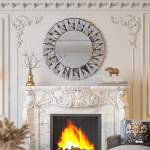32" Sunburst Mirror for Wall Decor